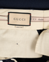 Gucci GG Buttons Tapered Trousers, &pound;260, Clothing, Navy, Viscose, Other view