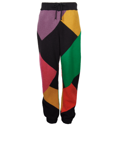 Palm Angels x Missoni Abstract Knitted Joggers, &pound;150, Clothing, Black/Purple, Polyester, Front view