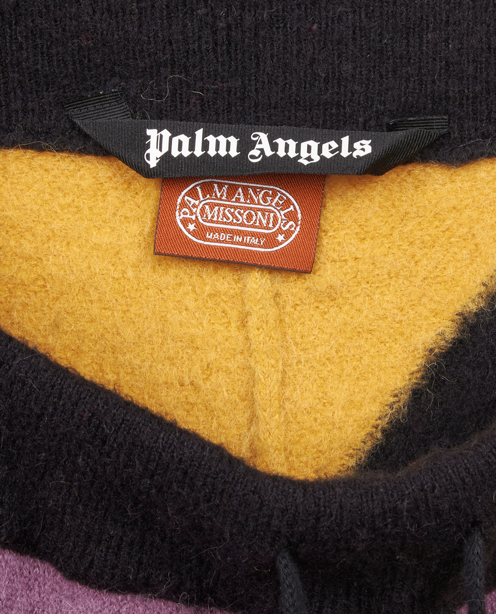 Palm Angels x Missoni Abstract Knitted Joggers, &pound;150, Clothing, Black/Purple, Polyester, Other view