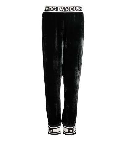Dolce & Gabbana Logo Famous Track Trousers, £180, Clothing, Black, Viscose, Front view