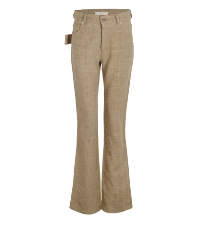 Bottega Veneta Fall 2019 Trousers, &pound;160, Clothing, Beige, Linen, Front view