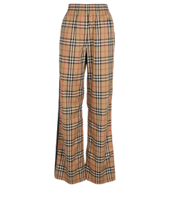 Burberry Check Trousers, Cotton, Beige, UK8, 2*