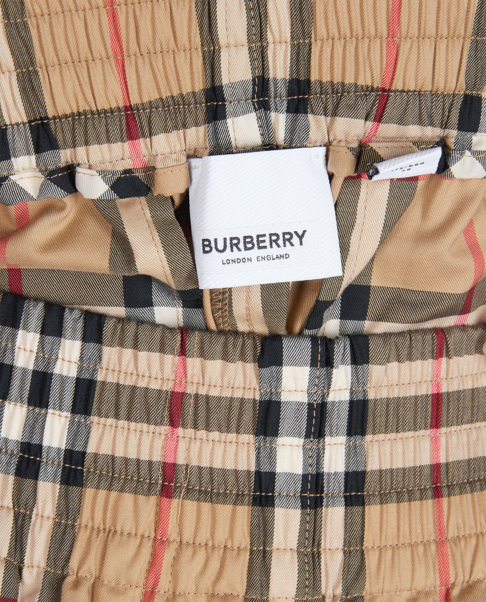 Burberry Check Trousers, &pound;195, Clothing, Beige, Cotton, Other view