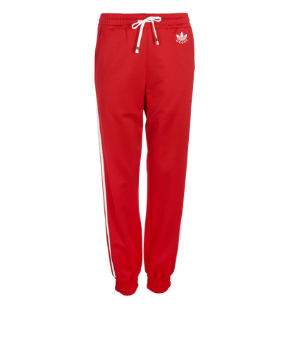 Gucci x Adidas Striped Track Trousers, &pound;250, Clothing, Red, Cotton/Viscose, Front view
