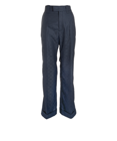 Gucci x Adidas Logo Trousers, &pound;275, Clothing, Navy, Polyester (Polymer), Front view