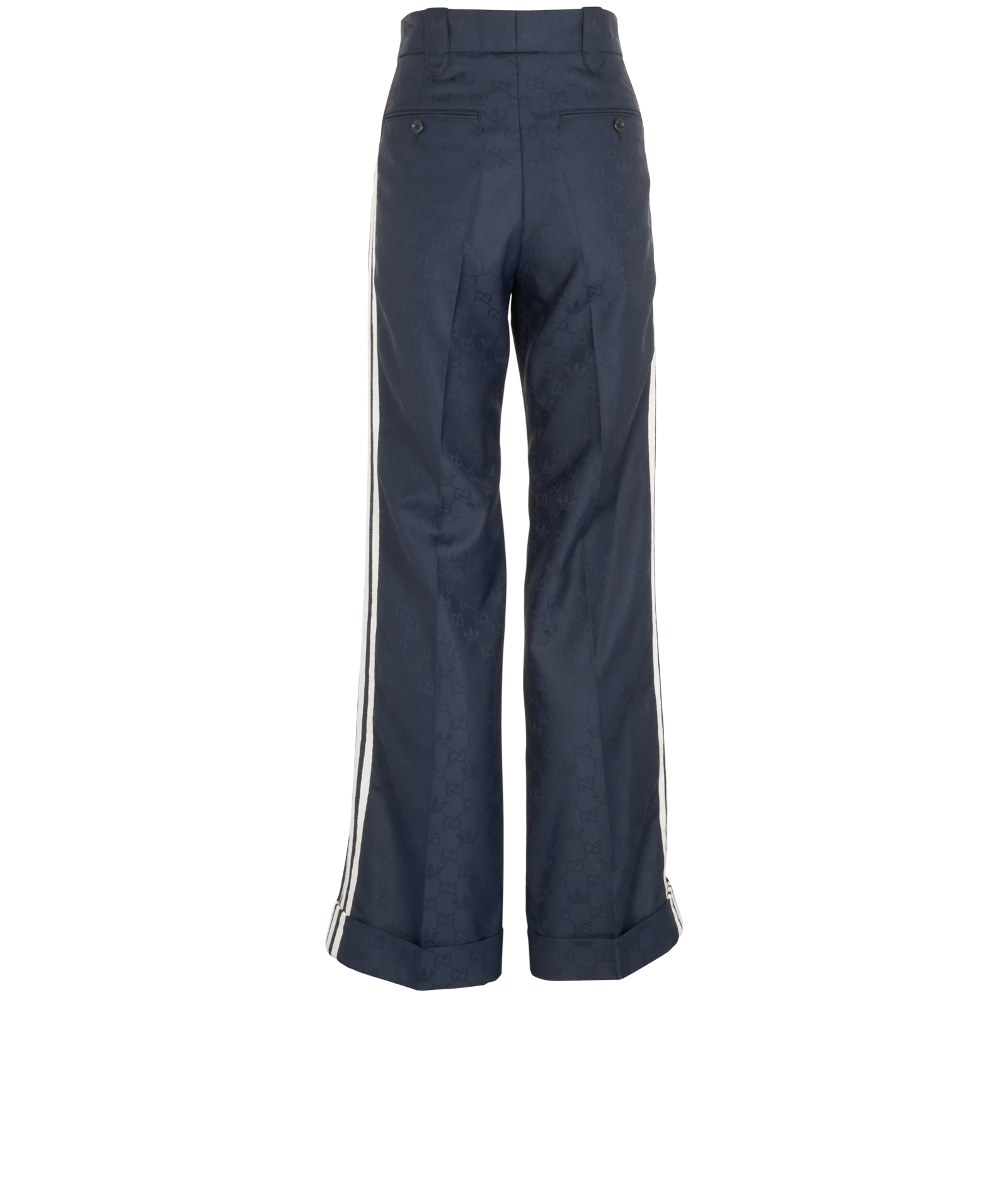Gucci x Adidas Logo Trousers, &pound;275, Clothing, Navy, Polyester (Polymer), Back view