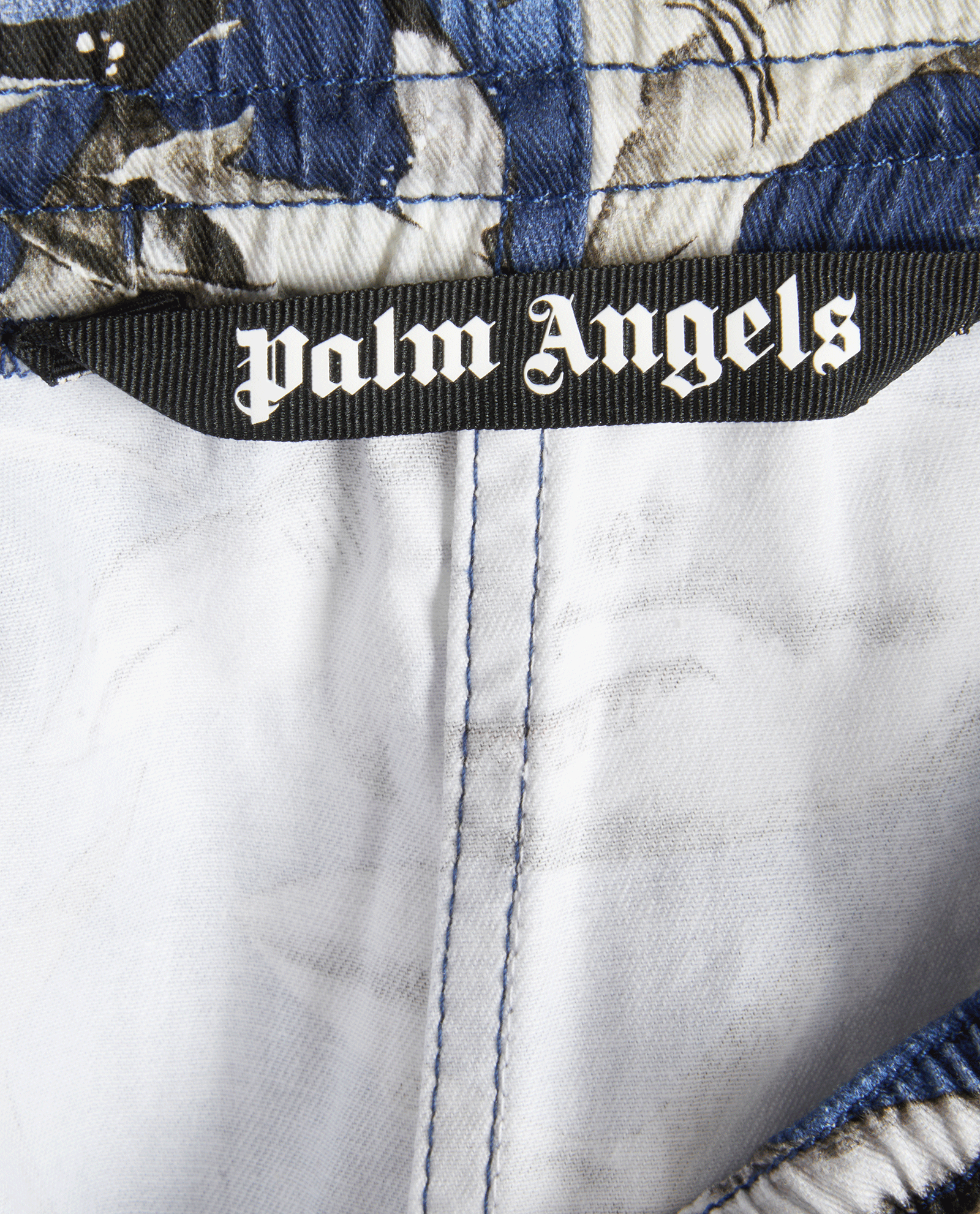 Palm Angels Shark Print Trousers, &pound;110, Clothing, Blue, Cotton, Other view