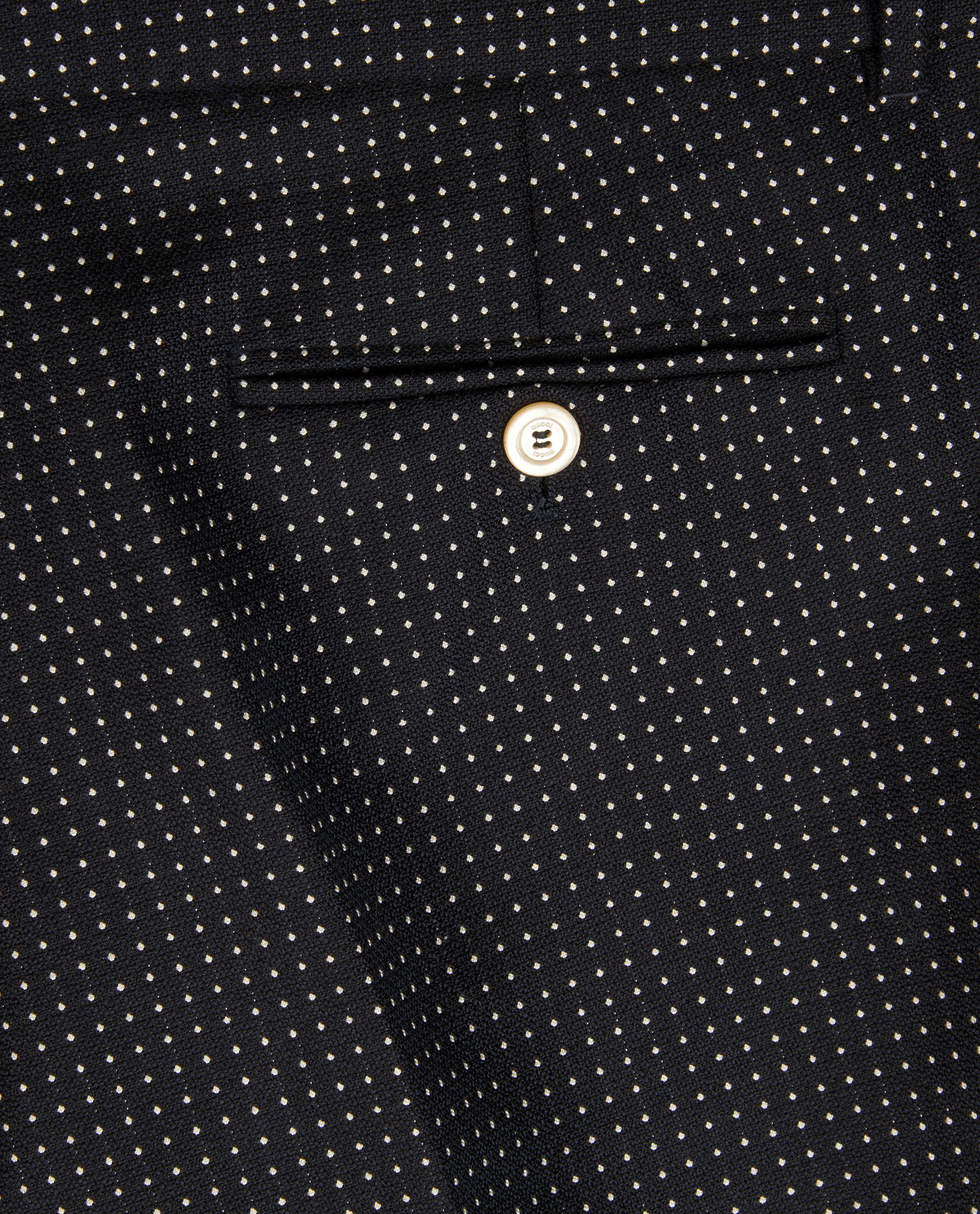 Gucci Polka Dotted Trousers, &pound;120, Clothing, Black, Mohair/Wool, Other view