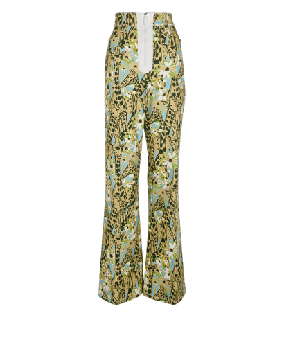 Miu Miu Wide Leg Trousers, £180, Clothing, Green, Cotton, Front view