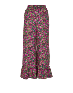 Gucci Floral Trousers, Silk, Purple/Green, UK6, 2*