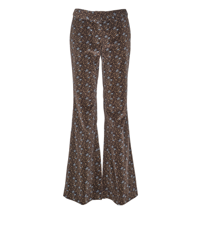 Joseph Floral Trousers, &pound;80, Clothing, Brown, Cotton, Front view