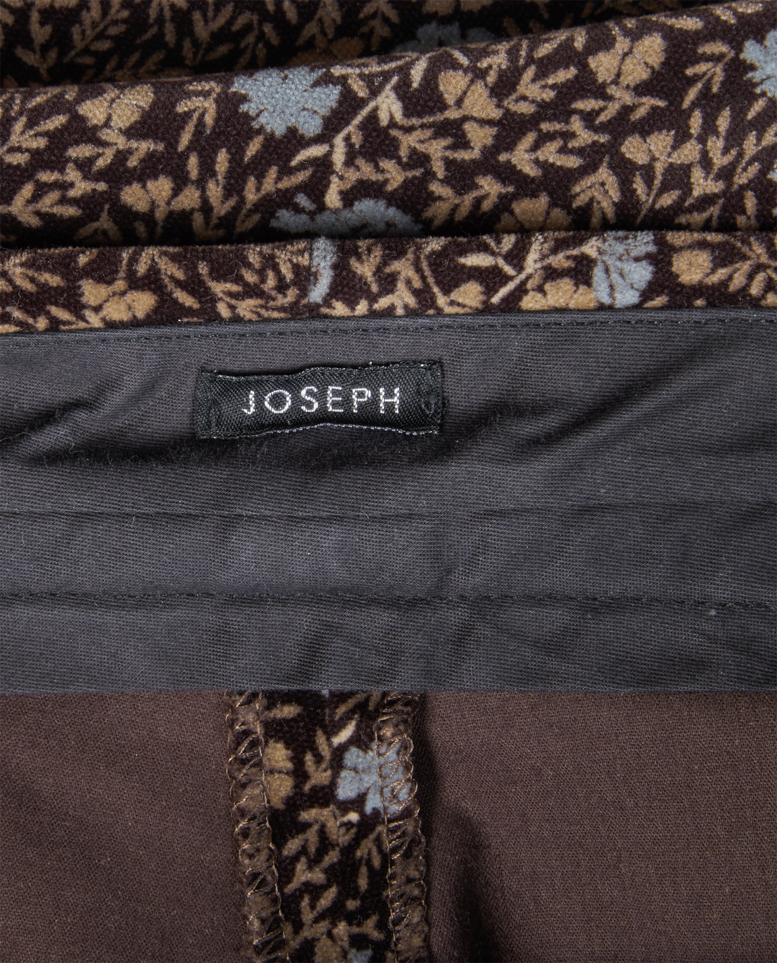 Joseph Floral Trousers, &pound;80, Clothing, Brown, Cotton, Other view
