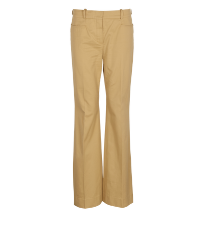 Chloe Straight Leg Trousers, &pound;90, Clothing, Beige, Cotton, Front view