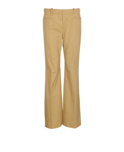 Chloe Straight Leg Trousers, Cotton, Beige, UK10, 2*