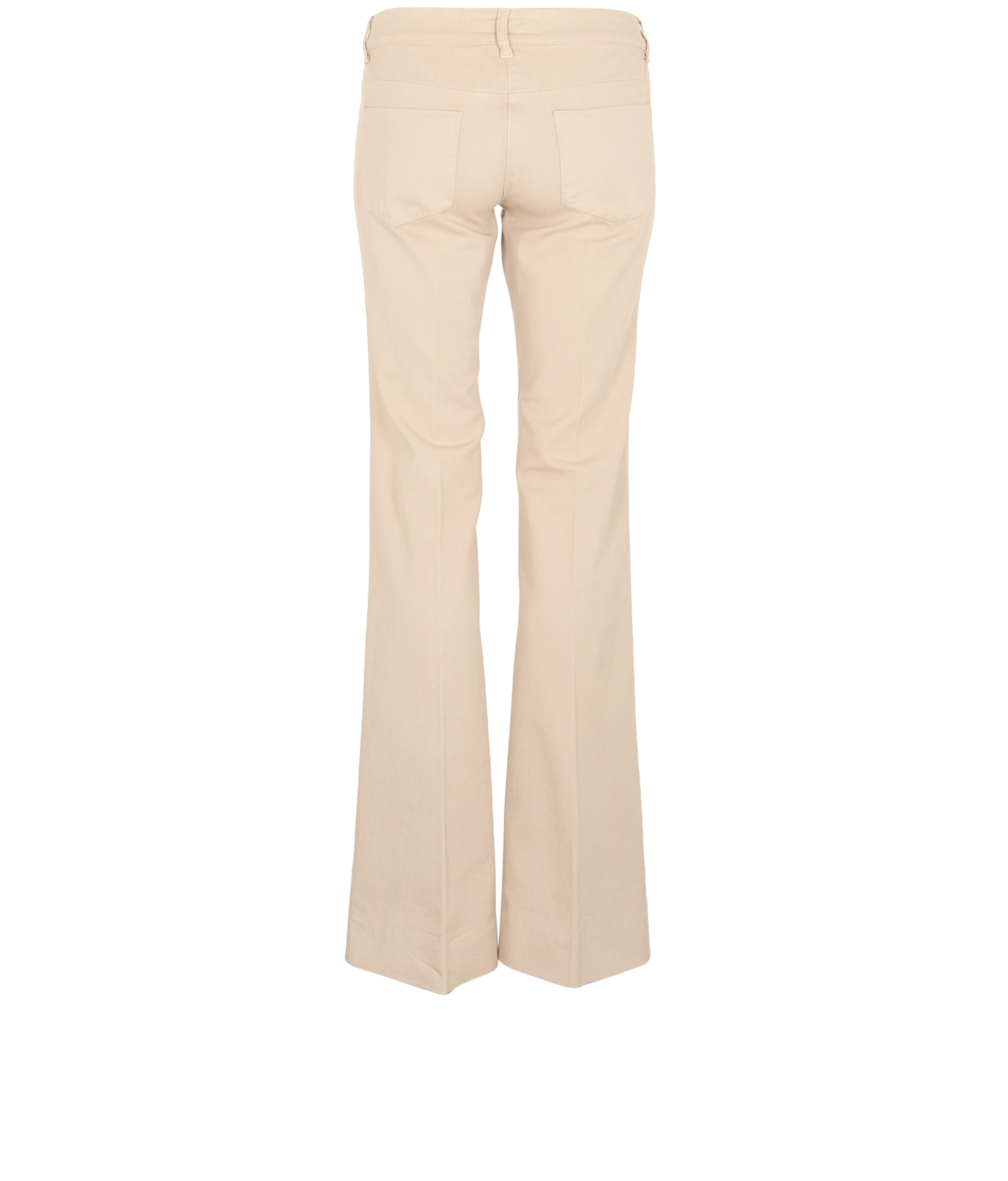 Saint Laurent Bootcut Trousers, &pound;110, Clothing, Beige, Cotton, Back view