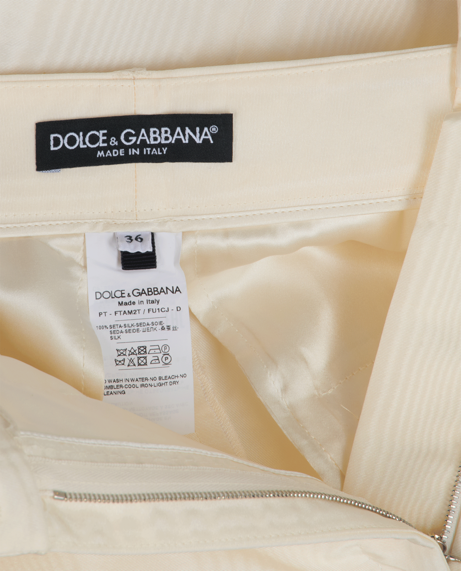 Dolce & Gabbana Trousers, &pound;90, Clothing, White, Silk, Other view