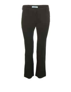 Prada Straight Leg Trousers, Virgin Wool/Viscose, Black, UK6, 2*