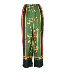 Gucci Equestrian Trousers, Silk, Green/Red/Black, UK4, 2*
