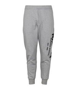 Alexander McQueen Graffiti Joggers, Mens, Cotton, Grey, Sz L, 3*