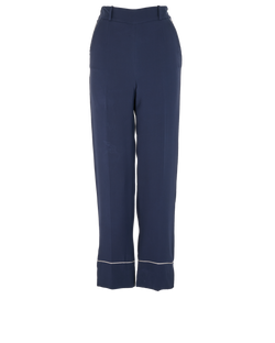 Loro Piana Loek Pants, Silk, Blue, UK8, 3*