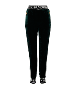 Dolce & Gabbana Velvet Joggers, Viscose, Green, UK8, 2*