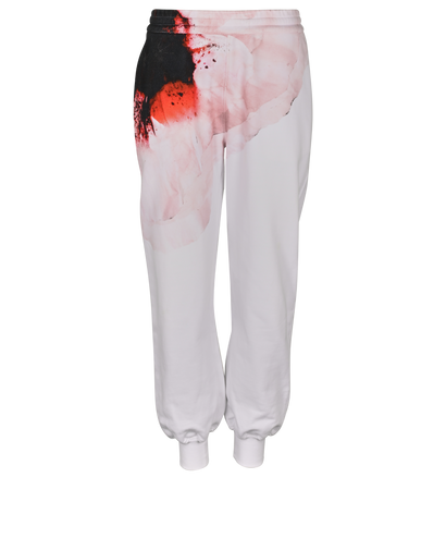 Alexander McQueen Anemone Joggers, £160, Clothing, Red/White, Cotton, Front view