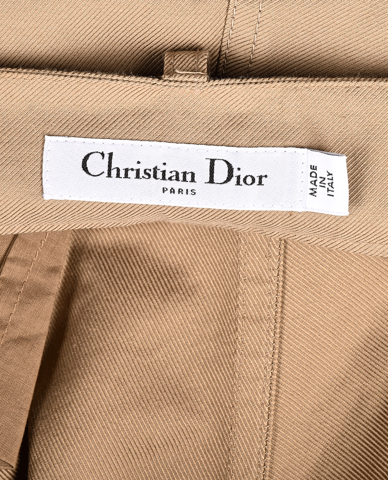 Christian Dior Straight Leg Trousers, &pound;220, Clothing, Beige, Cotton/Polyester (Polymer), Other view