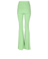 Self-Portrait Ribbed Knit Trousers, £80, Clothing, Green, Viscose, Back view