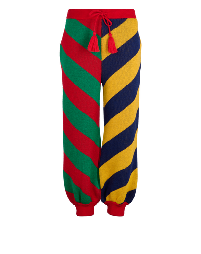 Gucci Striped Jacquard Joggers, £250, Clothing, Blue/Green/Red/Yellow, Wool, Front view