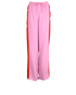 Burberry Wide Leg Track Trousers, £210, Clothing, Pink/Red, Viscose, Front view