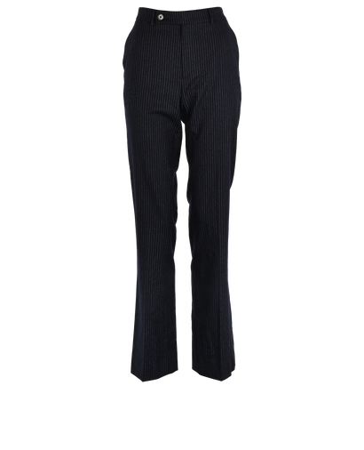 Celine Striped Trousers, £290, Clothing, Navy, Wool, Front view