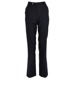 Celine Striped Trousers, Wool, Navy, UK8, 3*