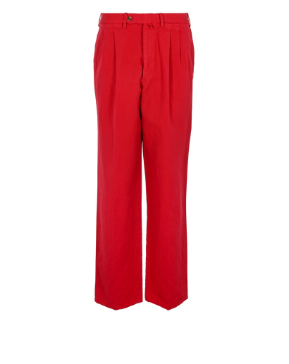 Loro Piana Straight Chino Trousers, &pound;120, Clothing, Red, Cotton/Linen, Front view
