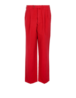 Loro Piana Straight Chino Trousers, Mens, Cotton/Linen, Red, Sz S, 3*