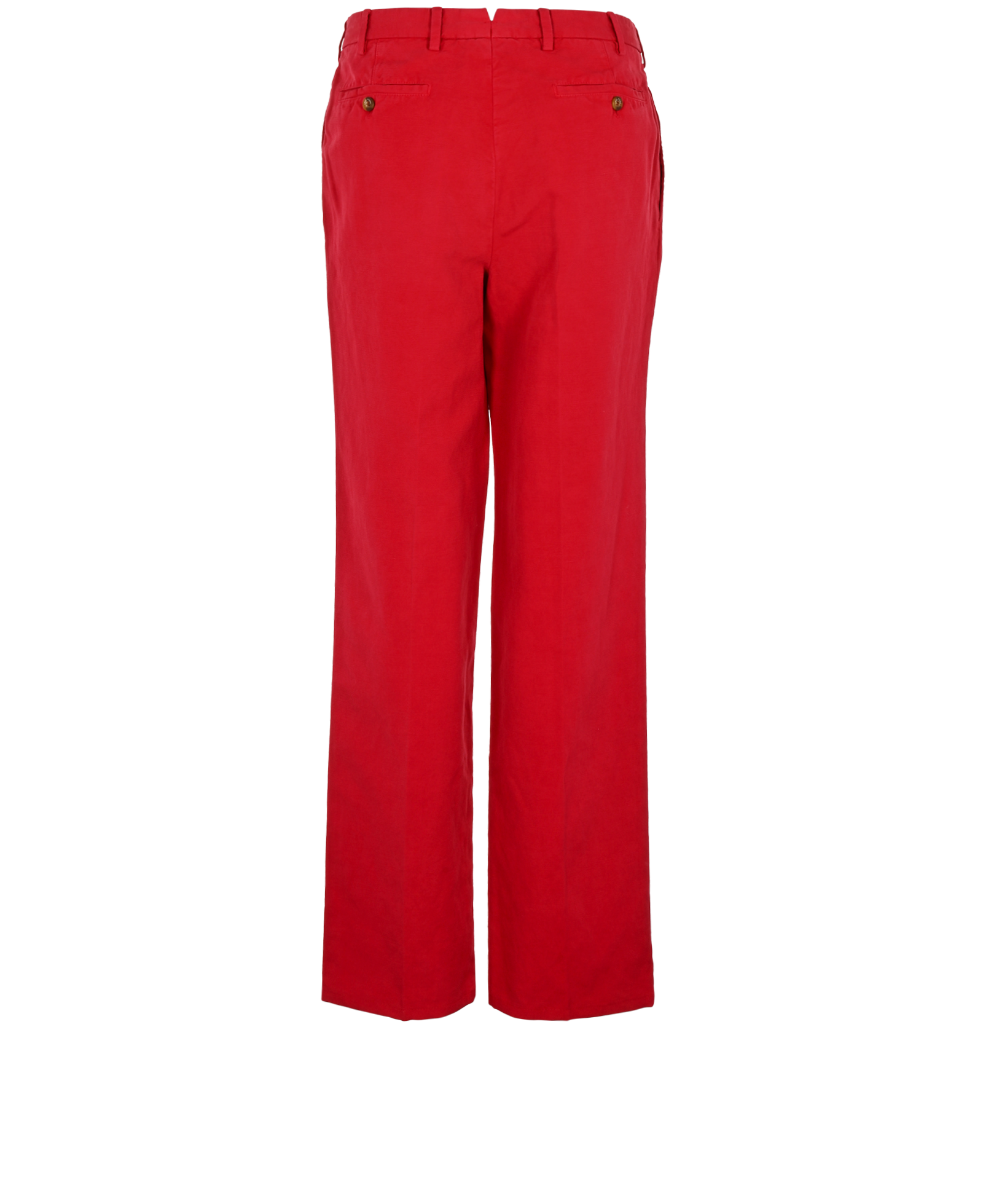 Loro Piana Straight Chino Trousers, &pound;120, Clothing, Red, Cotton/Linen, Back view