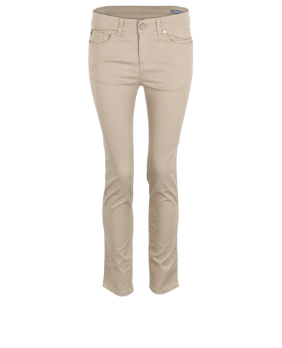 Alexander McQueen Side Stripe Trousers, £130, Clothing, Beige, Cotton, Front view
