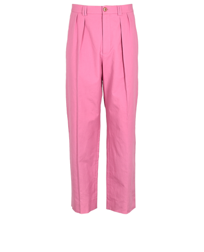 Gucci Straight Leg Trousers, &pound;140, Clothing, Pink, Cotton, Front view