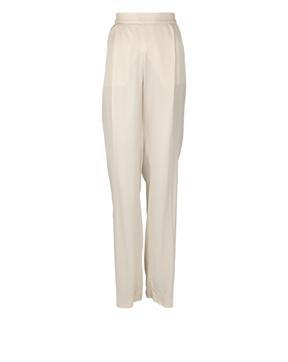 Stella McCartney Straight-Leg Trousers, £80, Clothing, White, Rayon (Polymer), Front view