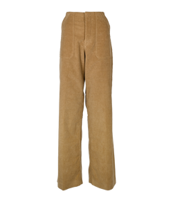 Moncler Corduroy Wide-Leg Trousers, Cotton, Beige, UK 8, 3*