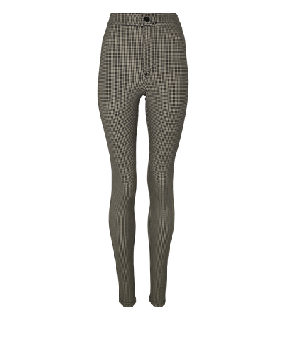Saint Laurent 2022 Slim Fit Check Trousers, £180, Clothing, Black, Viscose, Front view