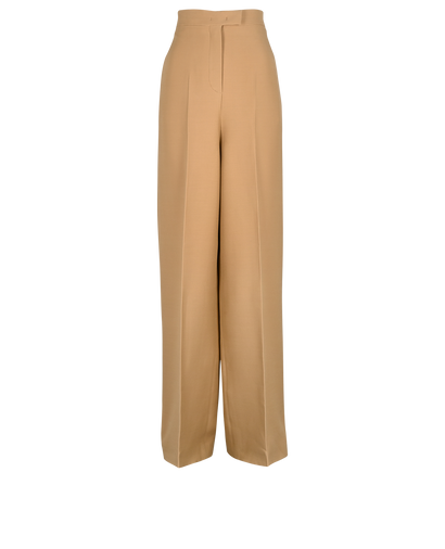 Fendi Wide Leg Trousers, £350, Clothing, Beige, Wool, Front view