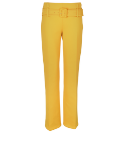 Prada Belted Trousers, Poly, Yellow, UK 8, 2*