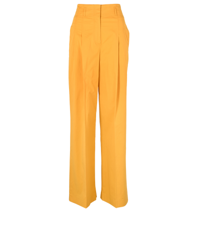 Loro Piana Wide Leg Trousers, £220, Clothing, Yellow, Cotton, Front view