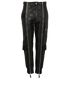 Alexander McQueen Zip-Detail Trousers, £295, Clothing, Black, Leather, Front view