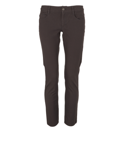 Joseph Jeannot Gabardine Trousers, £40, Clothing, Grey, Viscose, Front view