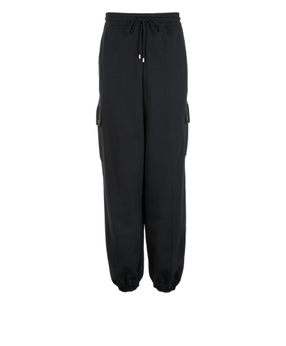 Gucci GG Web Cargo Joggers, &pound;310, Clothing, Black, Cotton, Front view