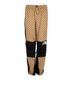 Gucci TNF Drawstring Trousers, Cotton, Beige/Black, UK8, 3*