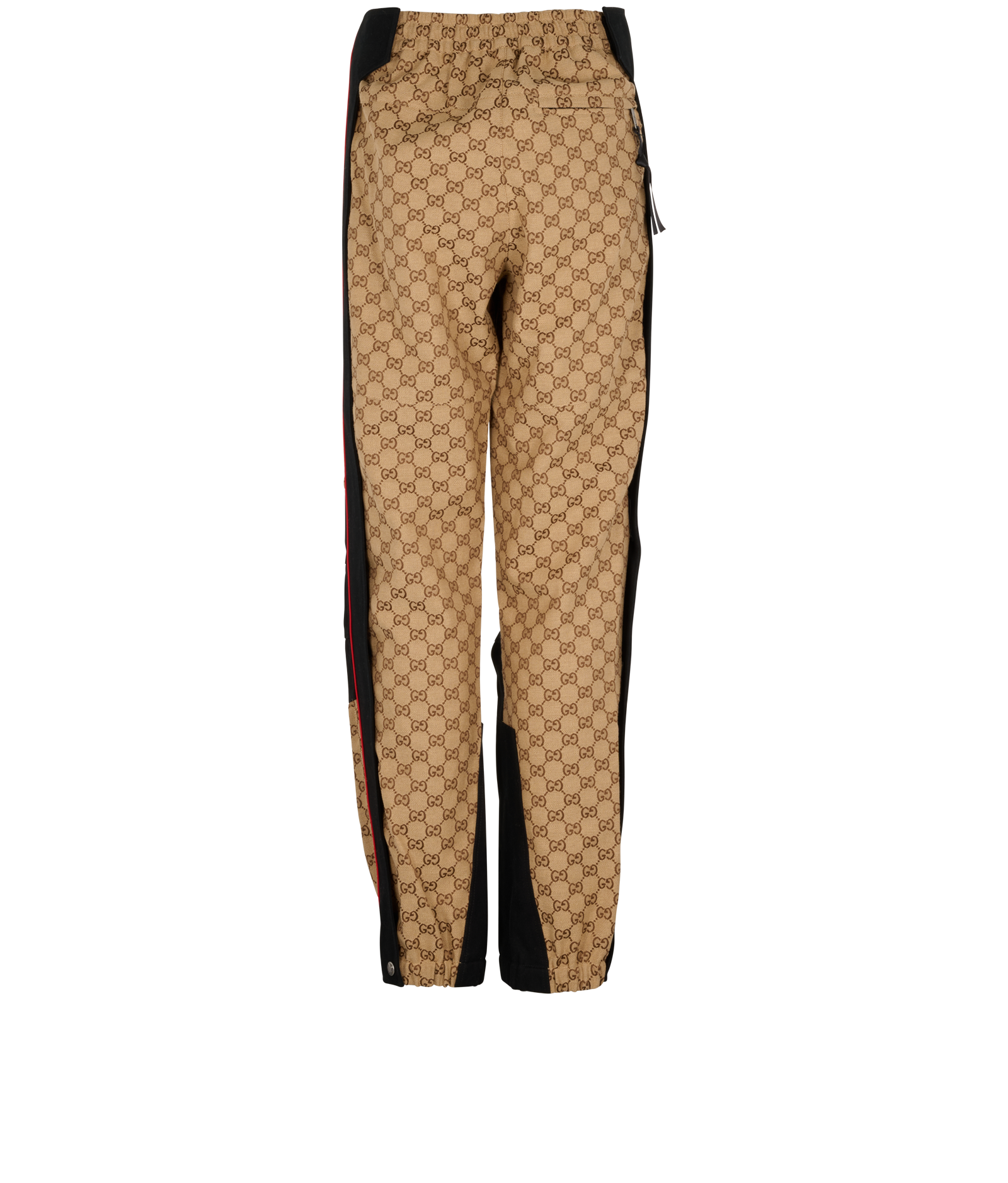 Gucci TNF Drawstring Trousers, &pound;225, Clothing, Beige/Black, Cotton, Back view