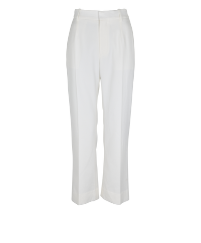 Victoria Beckham Straight Trousers, &pound;150, Clothing, White, Polyester Mix, Front view