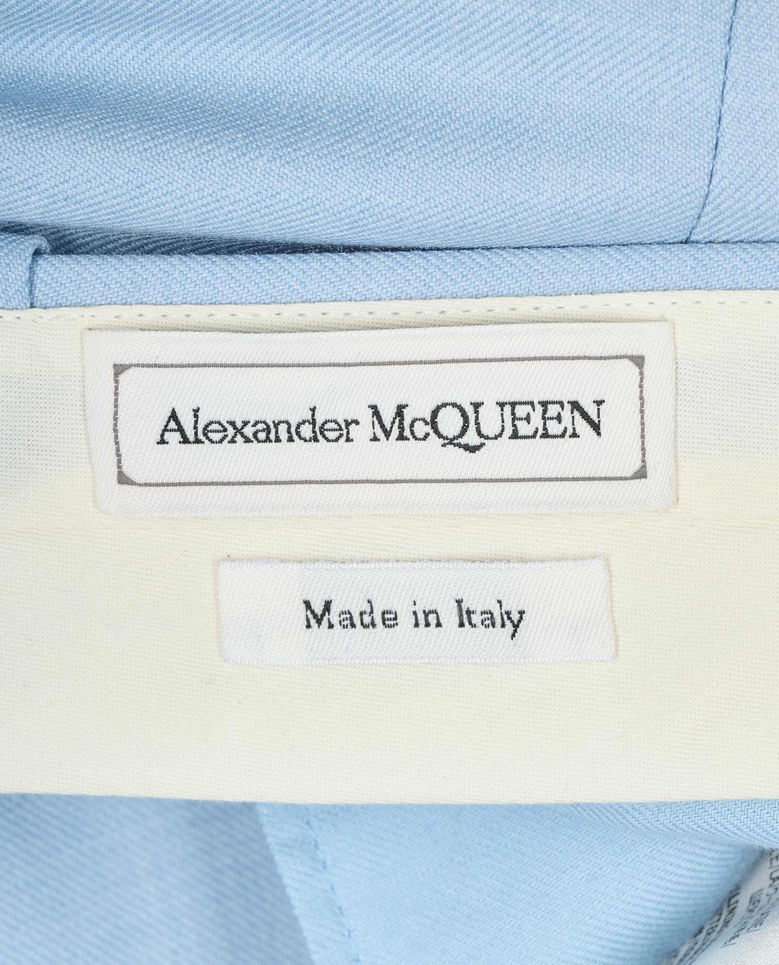 Alexander McQueen Tailored Trousers, &pound;180, Clothing, Blue, Polyester (Polymer)/Wool, Other view